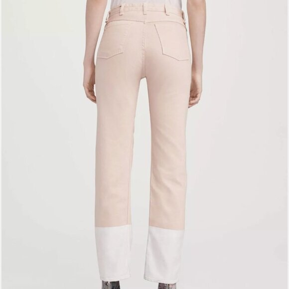 Rag & Bone $395 Retail Rose White Two Toned High Waisted Jeans Womens Size 24 - Picture 4 of 8
